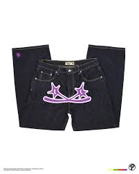 Protect Ldn Jeans Pants Purple Logo